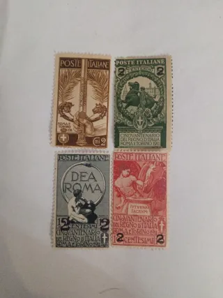 4 Francobolli Italiani 1911