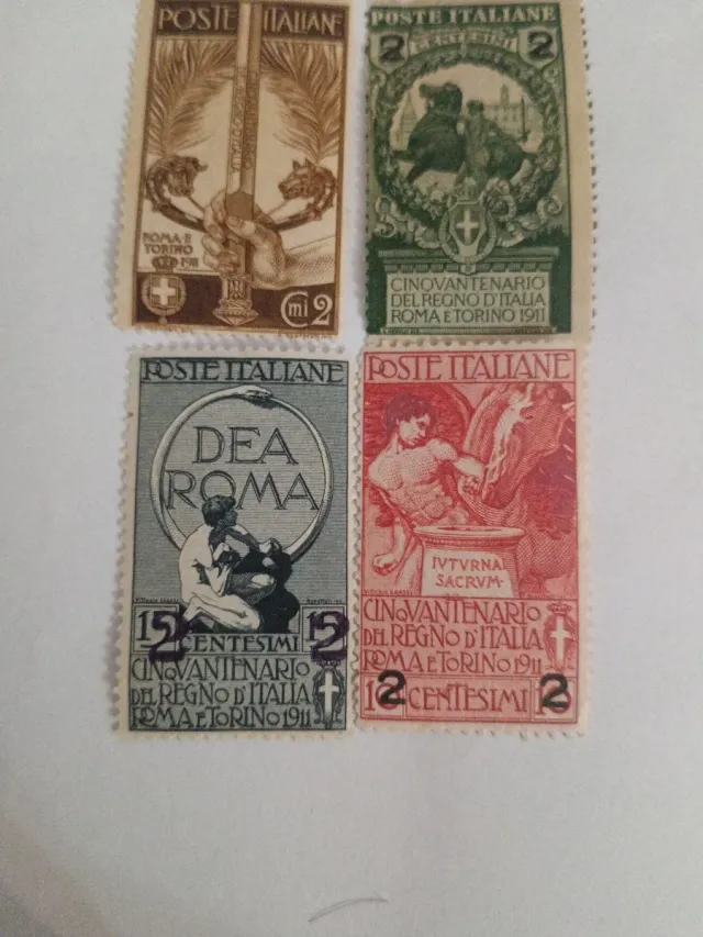4 Francobolli Italiani 1911