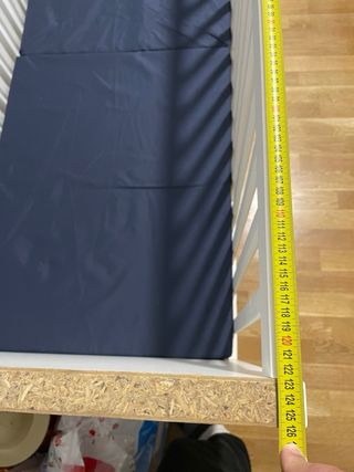 Cuna de bebé blanca 65 x 125 con gavetas