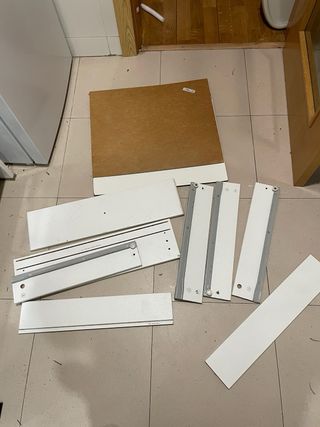 Cuna de bebé blanca 65 x 125 con gavetas