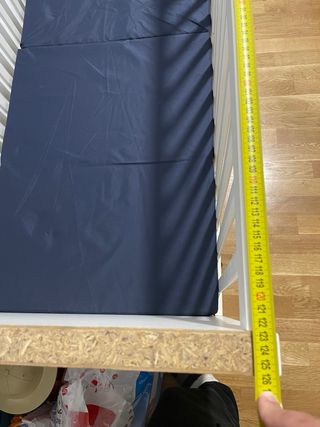 Cuna de bebé blanca 65 x 125 con gavetas