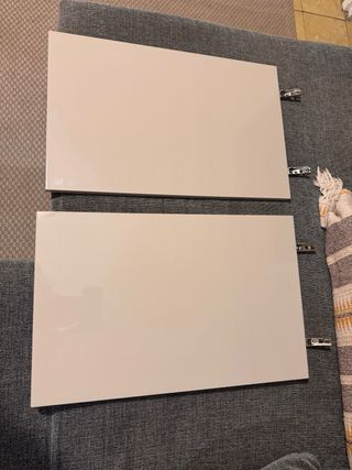 Mueble TV IKEA Besta blanco y beige