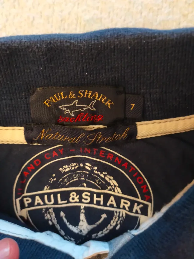 Polo manga corta Paul & Shark Rayas Talla grande