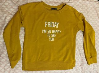 Sudadera Bershka amarilla XS