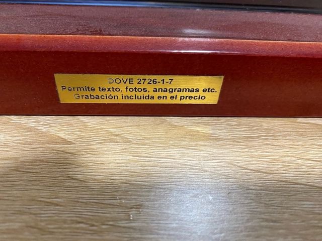 Trofeo y Placa Grabable DOVE 33x23cm