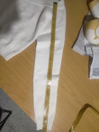 Jersey mujer cuello pico blanco talla M