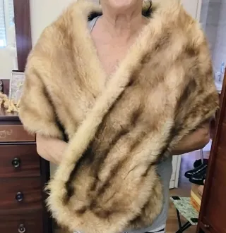 Estola de piel natural