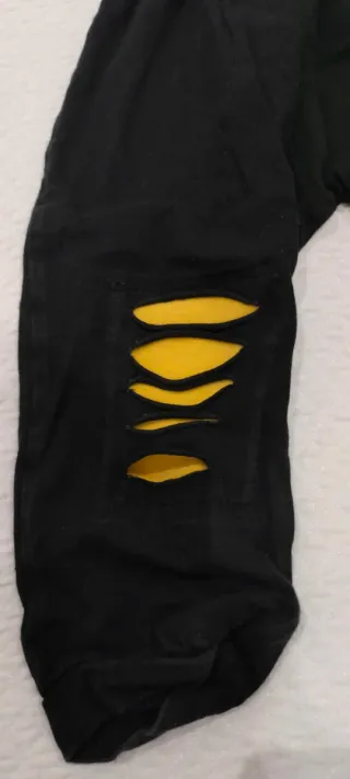 Pantaloni neonato neri strappati