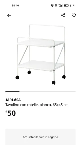 Tavolino con rotelle jarlasa