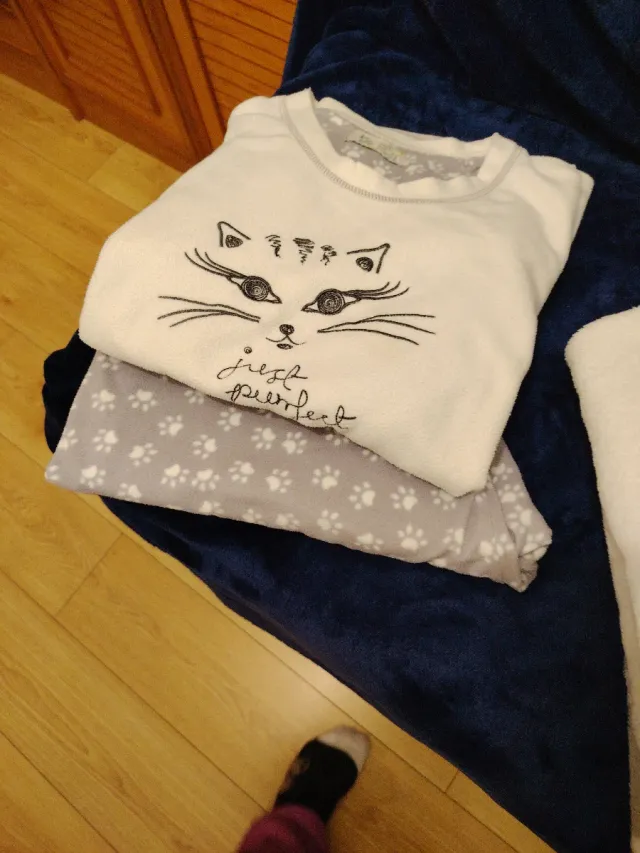 Lote 2 pijamas mujer gato franela