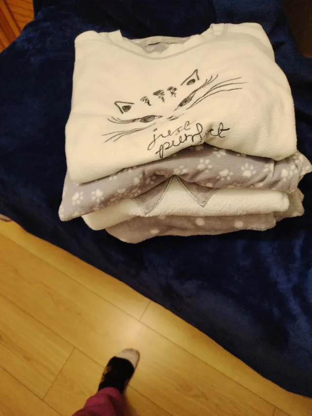 Lote 2 pijamas mujer gato franela