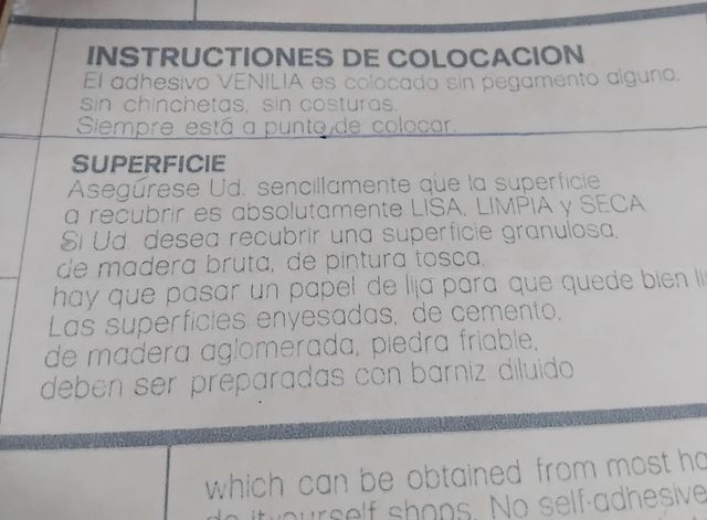 Vinilo Adhesivo Venilia color Madera 11m x 45cm