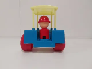 Tractor de Juguete Plástico Azul y Amarillo