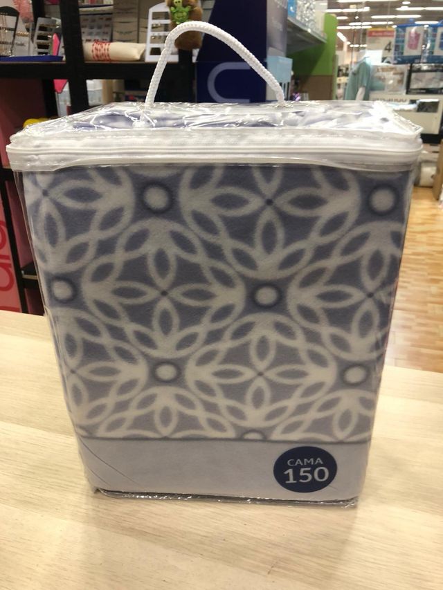 Sábanas Pirineo Cama 150cm Azul y Blanco