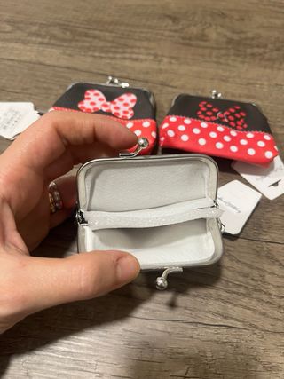 Set 3 portamonete Minnie pois