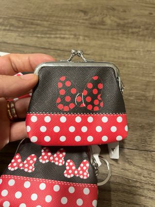 Set 3 portamonete Minnie pois