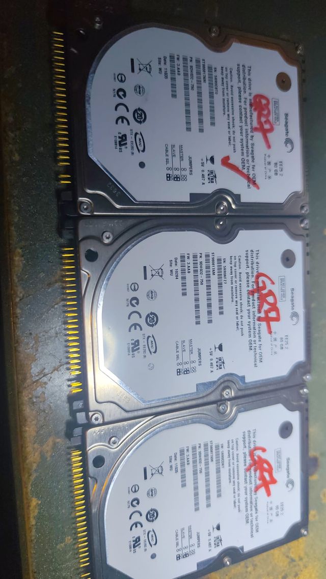 2 Sensores impactos Medalist + 3 discos duros