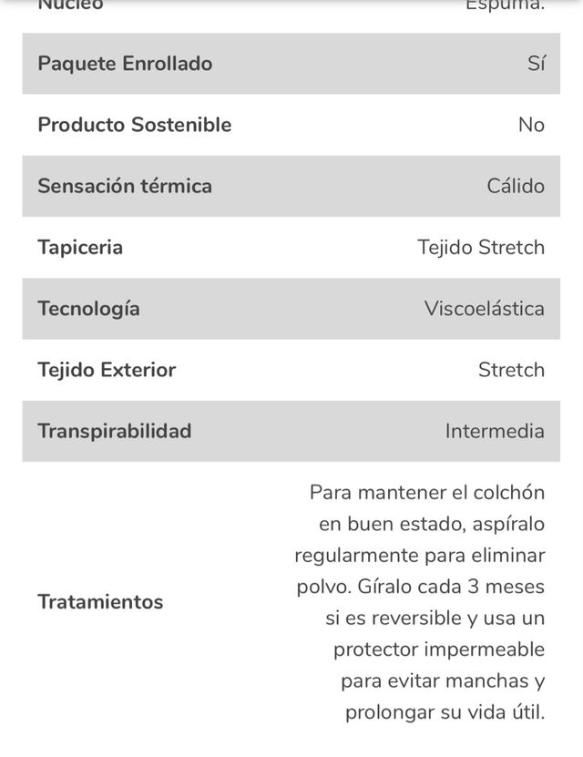 Materasso Viscoelastico Somnalis 150x190cm Rif. P1