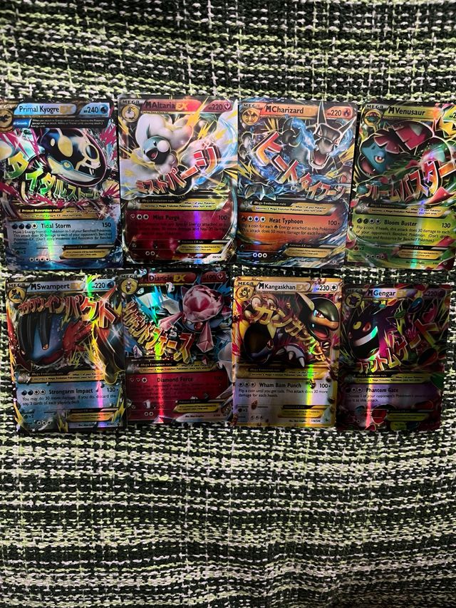 Cartas Pokémon Mega Charizard EX, Venusaur EX, Kyo