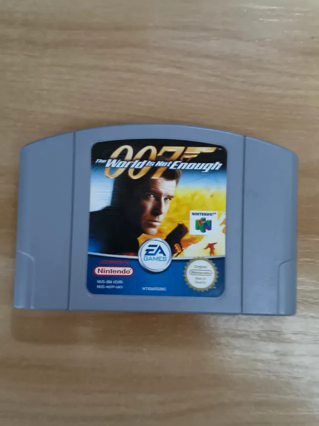 Cartucce del videogioco 007 Il Mondo Non Basta per Nintendo 64, originale in buone condizioni e funzionante