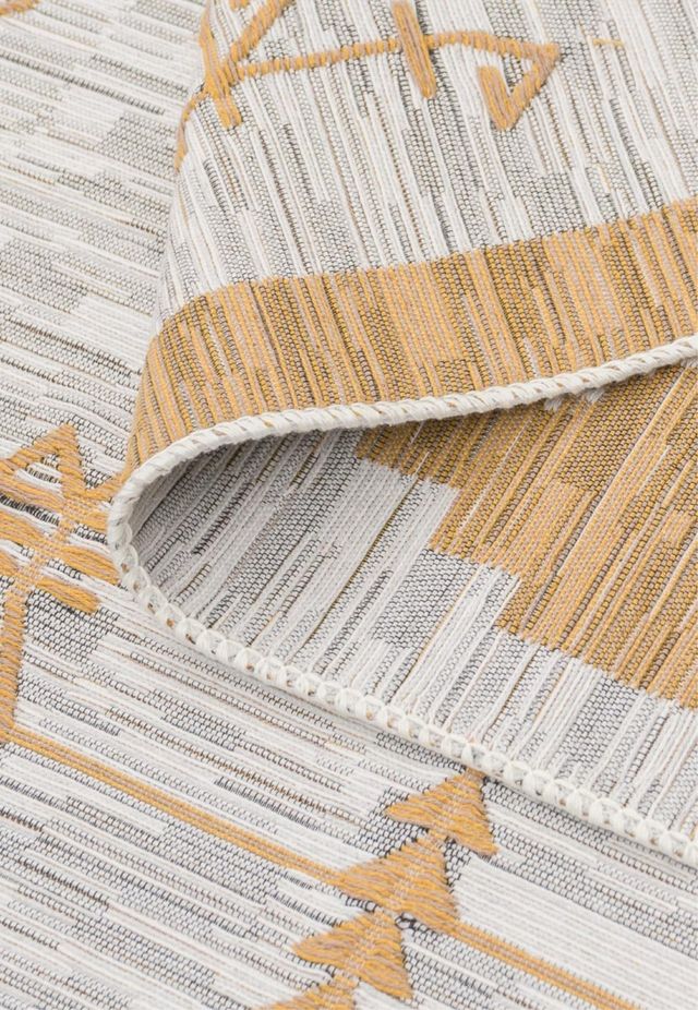 Tappeto in cotone etnico giallo 120x180 cm