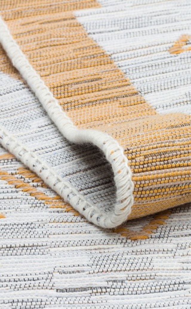 Tappeto in cotone etnico giallo 120x180 cm