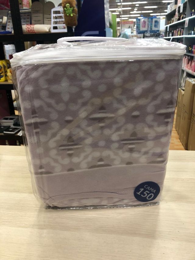 Sábanas Pirineo Cama 150cm Morado Blanco