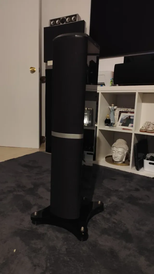 Barra de sonido alta calidad negra y plateada