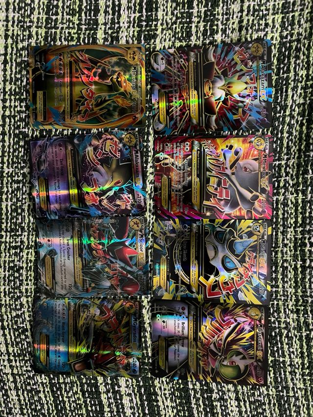 Lote Cartas Pokémon Mega Charizard, Mewtwo, Alakaz