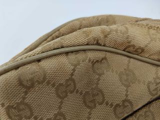 Borsa Gucci Pochette Mezza Luna GG Canvas Beige Y2