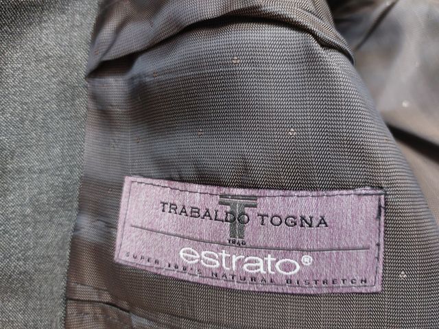 Abito elegante grigio da uomo di Trabaldo Togna, taglia 46, indossato una volta