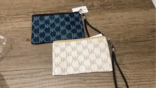 Set 2 portamonete ecopelle con polsiera