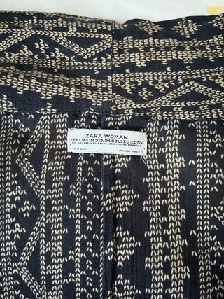 Kimono Zara flecos y abalorios Talla M