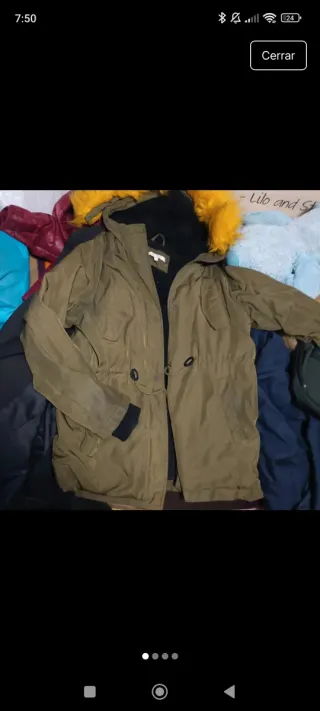 Abrigo Parka Verde Militar con Capucha