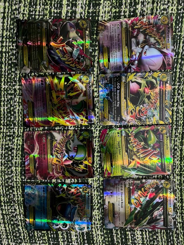 Lote 8 Cartas Pokémon EX Mega