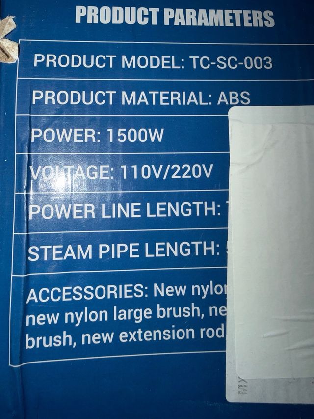 Limpiador a vapor con mango ajustable