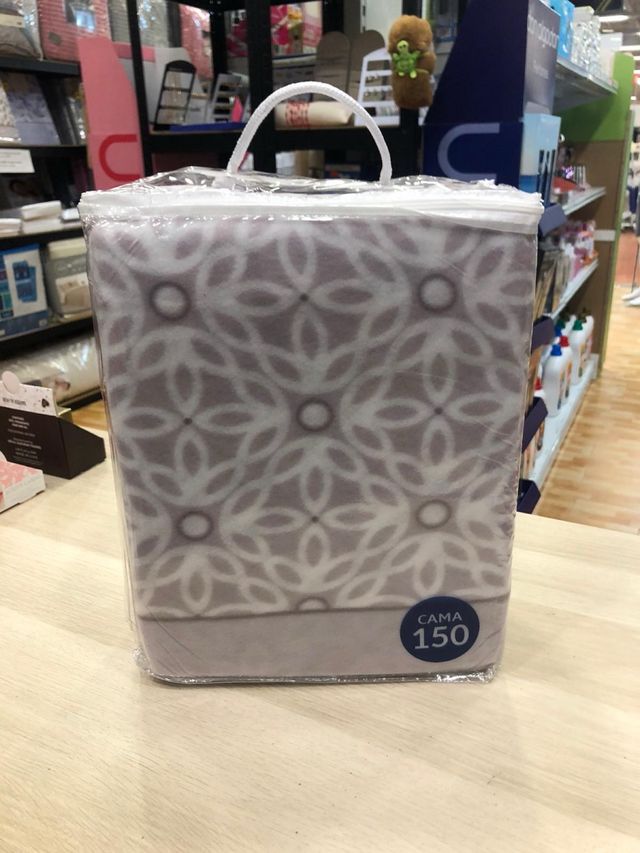 Sábanas Pirineo Cama 150cm Gris/Blanco