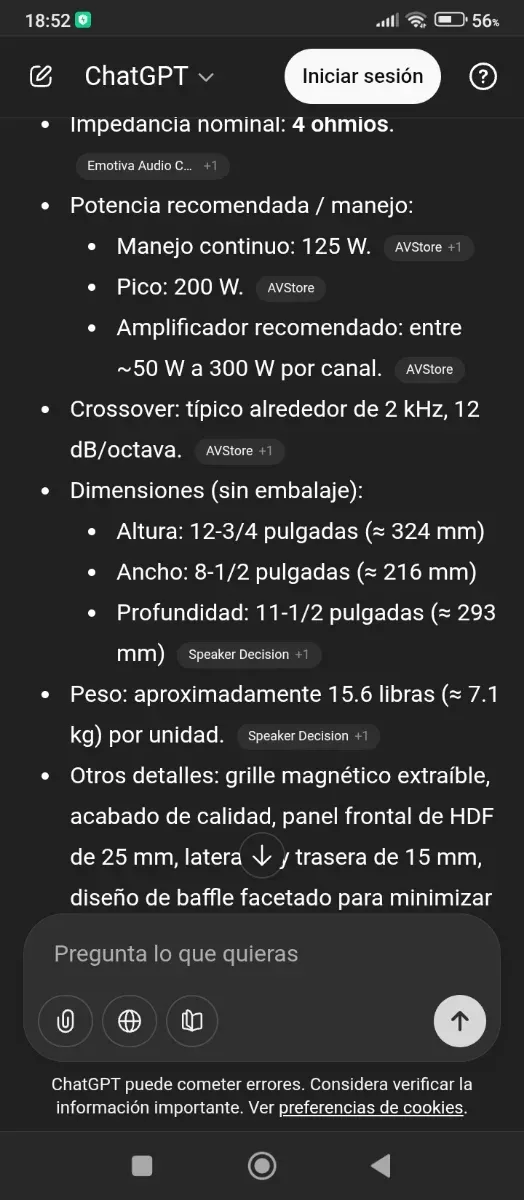 Altavoces Emotiva Airmotiv B2+ Negro