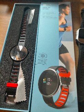 Reloj Deportivo Digital Negro/Rojo