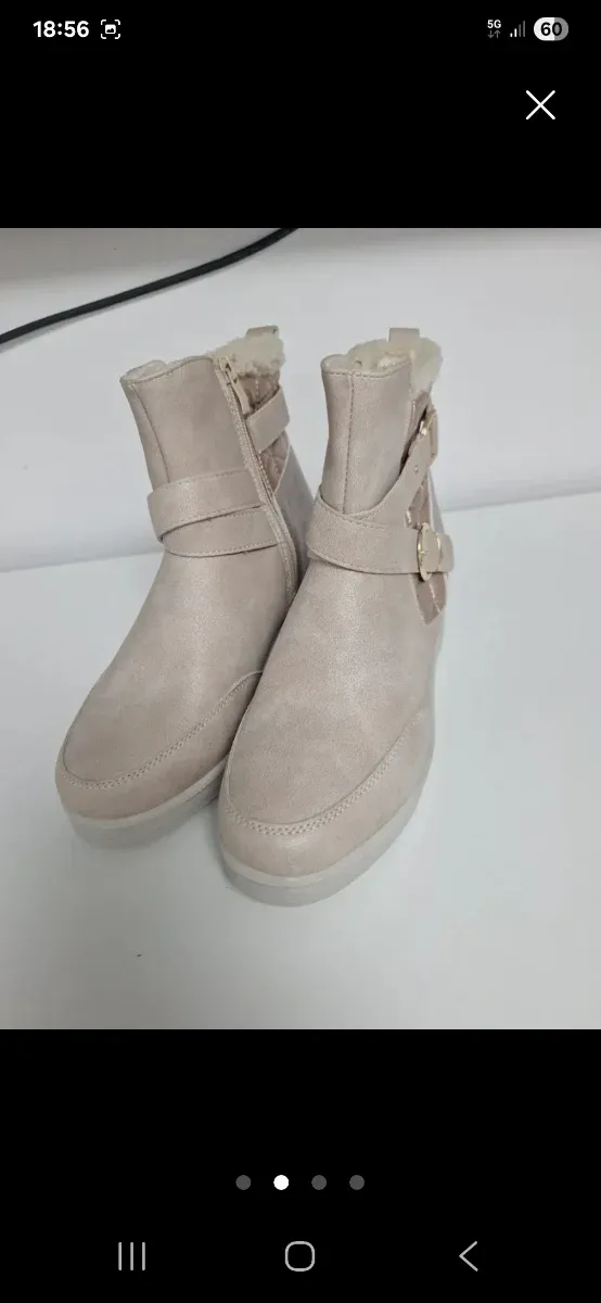 Botas Beige/Dorado Talla 38