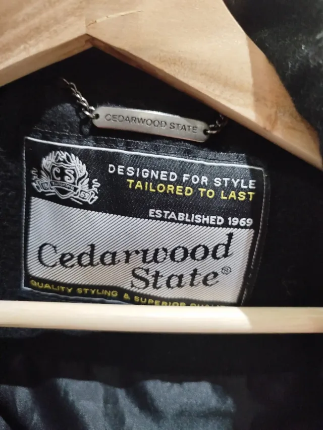 Abrigo paño Cedarwood State negro