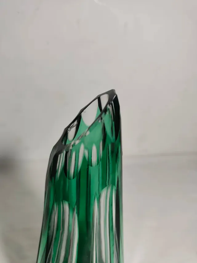 Jarrón Cristal Bohemia Verde