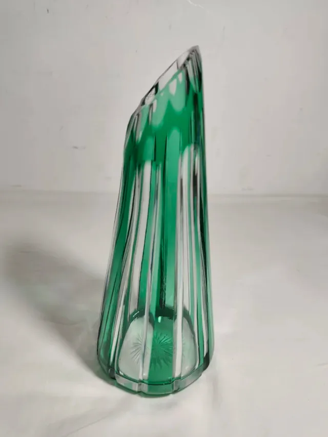 Jarrón Cristal Bohemia Verde