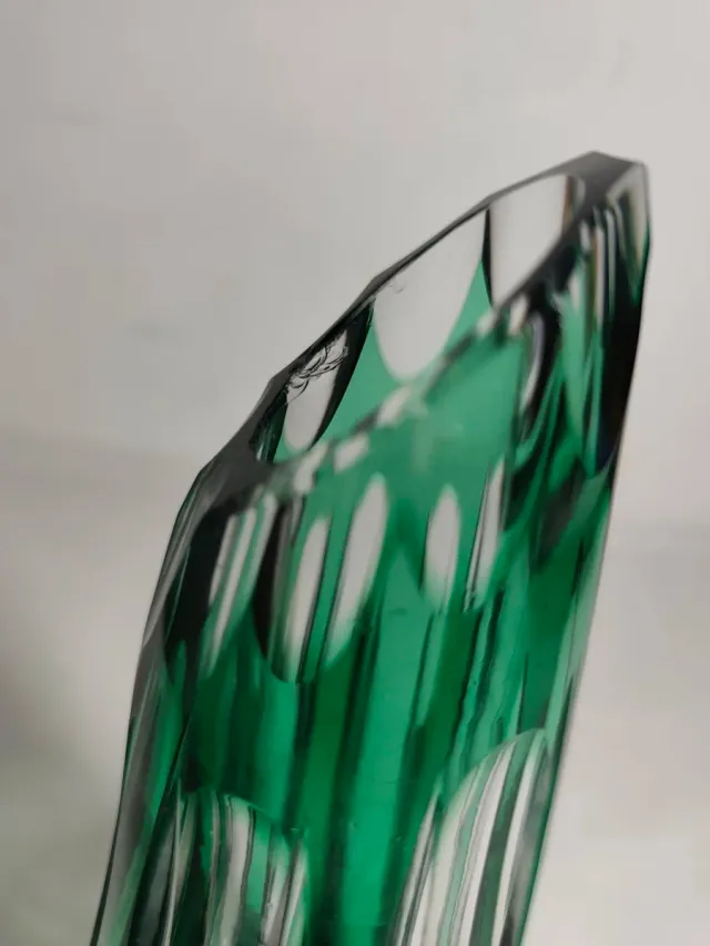 Jarrón Cristal Bohemia Verde