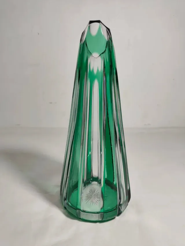 Jarrón Cristal Bohemia Verde