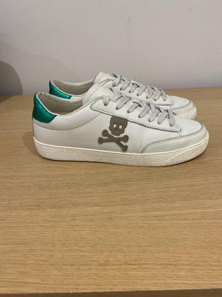 Zapatillas Scalpers beige y verde mujer original