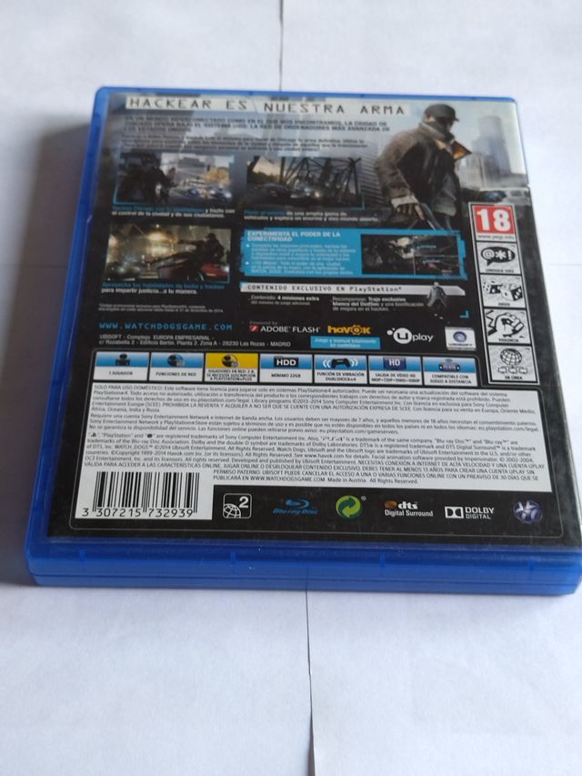 Watch Dogs PS4 (PlayStation 4) Ubisoft