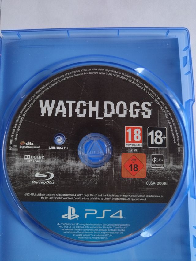 Watch Dogs PS4 (PlayStation 4) Ubisoft