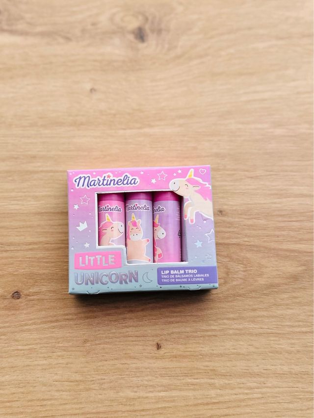Pack 3 bálsamos labiales unicornio Martinelia