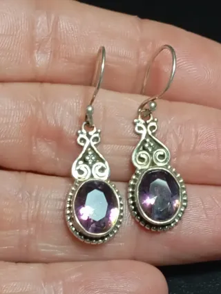 Pendientes Plata Ley topacio místico